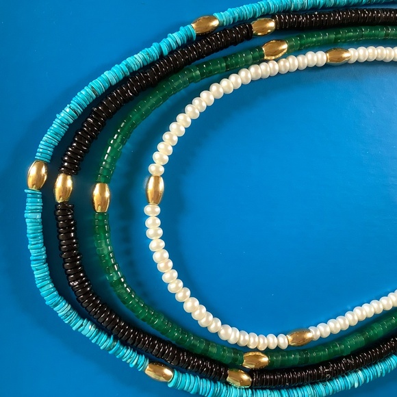 Affinity Gems Multi-Layer Beaded Necklace, Gold-tone Over Sterling Silver - Picture 10 of 16